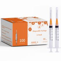 Seringa com agulha XUONFEE 2,5 mL 25G (pacote com 100) estéril