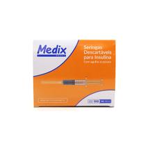 Seringa de 1ml com Agulha Acoplada - 13x0,45mm. 26G 1/2 - Caixa com 100 un Seringa de 1ml com Agulha Acoplada - 13x0,45mm. 26G 1/2 - Caixa com 100 un
