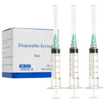 Seringa de 5 mL com agulha 21G 1,5 cm Luer Lock embalada individualmente