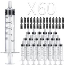 Seringa de 5 ml sem agulha Foosi Small Plastic, pacote com 60