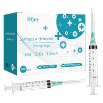 Seringa de laboratório Dfpty 5mL com agulha 21G 1,5 cm embalada individualmente Seringa de laboratório Dfpty 5mL com agulha 21G 1,5 cm embalada individualmente