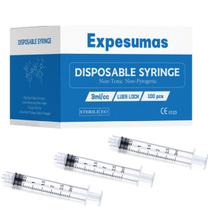 Seringa de plástico 3mL Luer Lock Tip x100 - Expesumas Seringa de plástico 3mL Luer Lock Tip x100 - Expesumas