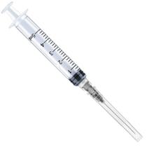 Seringa de plástico de 5 mL com agulha 22Ga Luer Lock, pacote com 100 Kreireta