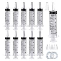 Seringa de plástico Omawrf 60mL com ponta de cateter estéril, pacote com 10