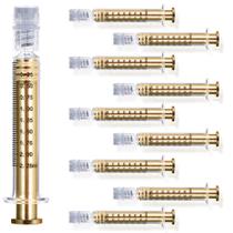 Seringa de vidro Bitomic 2,25 mL de borosilicato com êmbolo dourado