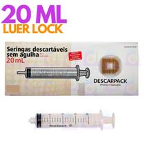 Seringa Descartavel 20 ML Bico Luer Lock Esteril 10un - Descarpack