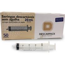 Seringa Descartável 20ml S/agulha Luer Slip Descarpack Cx/50