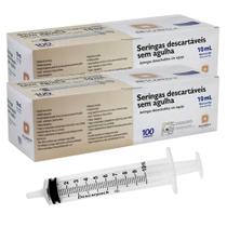 Seringa Descartável Estéril 10 ml Bico Luer Slip - 200 Unidades Seringa Descartável Estéril 10 ml Bico Luer Slip - 200 Unidades