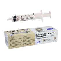 Seringa Descartável Estéril 5 ml Bico Luer Slip - 100 Unidades Seringa Descartável Estéril 5 ml Bico Luer Slip - 100 Unidades