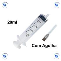 Seringa Descartável Hipodérmica 20 mL com Agulha Bico Luer Slip - Descarpack