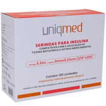 Seringa Descartável Para Insulina/Toxina Botulinica 0,5 ml x 5 mm Uniqmed