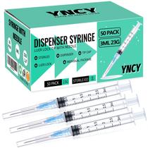 Seringa descartável YNCY 3mL com agulha 23Ga 1,0 cm Pacote com 50