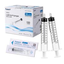Seringa dispensadora estéril descartável de 10 ml ProtectX, pacote com 100 Seringa dispensadora estéril descartável de 10 ml ProtectX, pacote com 100