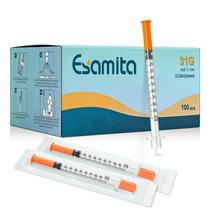 Seringa Esamita 31G 1 ml 8 mm pacote com 100