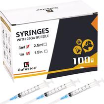 Seringa Gufastoe de 3 ml/CC com 23G 1" de segurança embalada individualmente x100 Seringa Gufastoe de 3 ml/CC com 23G 1" de segurança embalada individualmente x100
