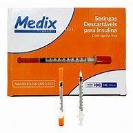 Seringa Insulina 1ml Medix Agulha 6mmx0,25mm C 100un Tampa Laranja Seringa Insulina 1ml Medix Agulha 6mmx0,25mm C 100un Tampa Laranja