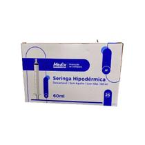 Seringa Luer Slip S/agulha 25 Und (60 Ml) - Medix Seringa Luer Slip S/agulha 25 Und (60 Ml) - Medix