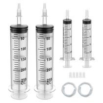 Seringa Omawrf 250 ml x 2 + 20 mL x 2 com adaptador de ponta e tubo macio Seringa Omawrf 250 ml x 2 + 20 mL x 2 com adaptador de ponta e tubo macio