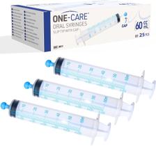 Seringa oral ONE-CARE 60 mL com tampa - 25 seringas/caixa estéril Seringa oral ONE-CARE 60 mL com tampa - 25 seringas/caixa estéril