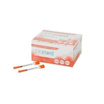 Seringa para I nsulina 0,5mL 12.7mmx0,33mm 1/2 x 29G c/100 Uniqmed