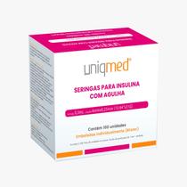 Seringa para insulina 0,3 ml 6x0,25mm 100un uniqmed Seringa para insulina 0,3 ml 6x0,25mm 100un uniqmed