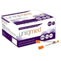 Seringa para insulina 0,3 ml 8x0,30mm 100un uniqmed