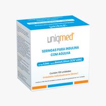 Seringa para insulina 0,5 ml 8x0,30mm 100un uniqmed Seringa para insulina 0,5 ml 8x0,30mm 100un uniqmed