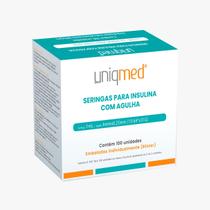 Seringa para insulina 1,0 ml 6x0,25mm 100un uniqmed Seringa para insulina 1,0 ml 6x0,25mm 100un uniqmed