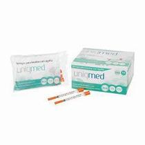 Seringa para insulina 1,0 ml 6x0,25mm 100un uniqmed Seringa para insulina 1,0 ml 6x0,25mm 100un uniqmed