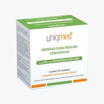 Seringa para insulina 1,0 ml 8x0,30mm 100un uniqmed Seringa para insulina 1,0 ml 8x0,30mm 100un uniqmed