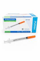 Seringa para insulina Venper com Agulha 50und Fixa 0,30x8mm Agulha Extra Fina