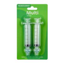 Seringa para Lavagem Nasal 10ml Adulto 2 Un Multi Saúde - HC398