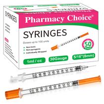 Seringa Pharmacy Choice 1 ml 30G 8 mm 50 unidades Seringa Pharmacy Choice 1 ml 30G 8 mm 50 unidades