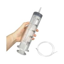 Seringa Reutilizável De Grande Capacidade 150ml-500ml Com Tubo De 1,3m Para Hidroponia, Alimentação