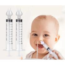 Seringa Simples Nasal Para Bebe Com Ponta de Silicone 2Und Seringa Simples Nasal Para Bebe Com Ponta de Silicone 2Und