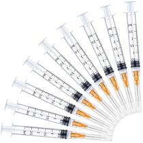 Seringa TFVBC de 3 mL com agulha 25G e 2,54 cm Luer Lock, pacote com 30