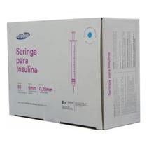 Seringa Ultra Fina 0,5ml 6mm X 0,25mm Caixa C/ 100 Unidades Agulha fixa ENVIO JÁ