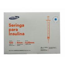 Seringa Ultra Fina 1ml 6mm X 0,25mm Caixa C/ 100 Unidades Agulha fixa ENVIO JÁ