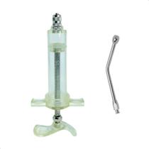 Seringa Vacinador Manual Bovino 20ml c/ Bico Dosador Oral Esterilizável Reutilizável p/ Gado Cavalo
