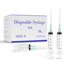 Seringa Zynkique 5 ml 21G 3,8 cm com agulha, pacote com 100 unidades