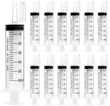 Seringas A AKRAF de 60 ml de plástico seladas individualmente com tampa x12