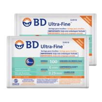 Seringas Bd Ultra-fine 100u De 6 Mm Com 20 Un