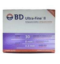 Seringas Bd Ultrafine 30u De 8 Mm Com 100 Un