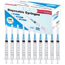 Seringas COZYRIDERS 3mL 23G 1 polegada Needle Luer Lock, pacote com 100