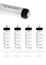 Seringas de 60 ml Luer Lock sem agulha, estéreis, pacote com 20