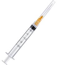 Seringas de laboratório de 2,5 ml com agulha de 25 Ga e 1 cm Luer Lock, pacote com 100