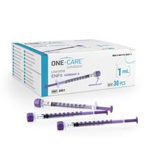 Seringas de laboratório MediVena ONE-CARE 1mL EnFit com tampa montada x30