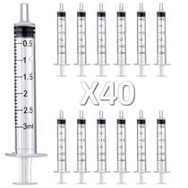 Seringas de plástico JIAYOUSHOT 3mL (pacote com 40) para laboratórios e muito mais