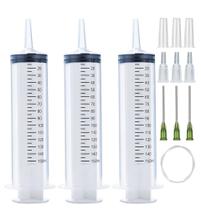 Seringas descartáveis A AKRAF 150mL (pacote com 3) com tubo de 150 cm 14G