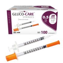Seringas GLUCO-CARE 0,5 ml/cc 29G x 12,7 mm 100/caixa Seringas GLUCO-CARE 0,5 ml/cc 29G x 12,7 mm 100/caixa